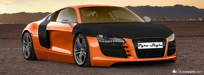 Orange Audi R8 Facebook Covers