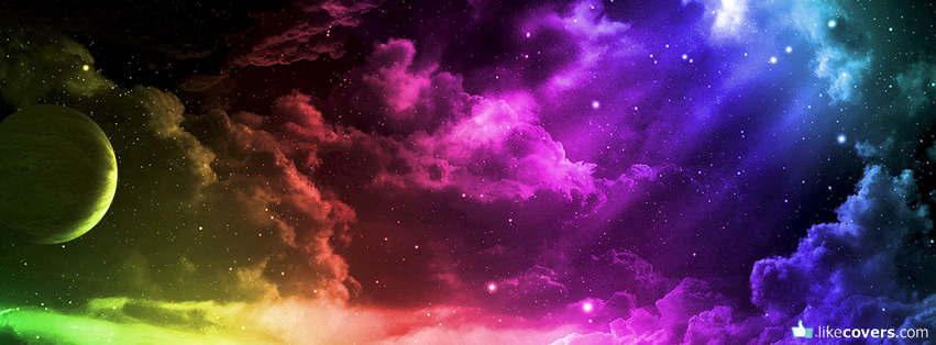 Fantasy Night Sky Colorful Facebook Covers