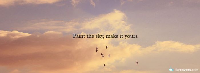 Pain the sky and make it yours Facebook Covers