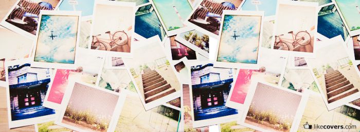 Polaroid Collage Stairs Bike and More Facebook Covers