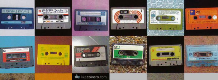 Retro Tapes Collage Facebook Covers