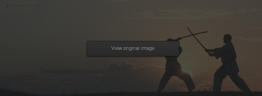 Samurai training in the sunset with swords