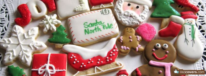 Santa North Pole Cookies Facebook Covers