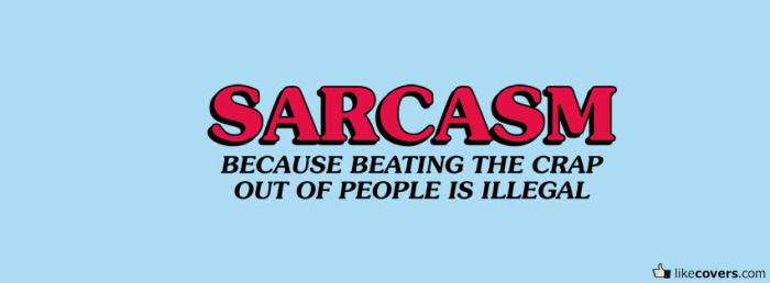 Sarcasm because beating the crap out of people is illegal