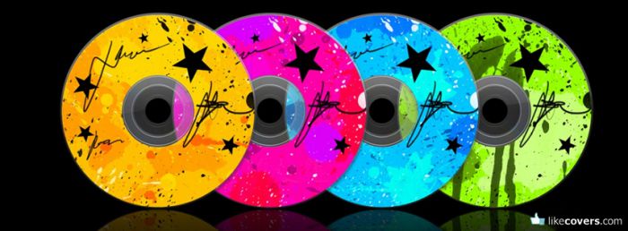 Signed colorful CDs Facebook Covers