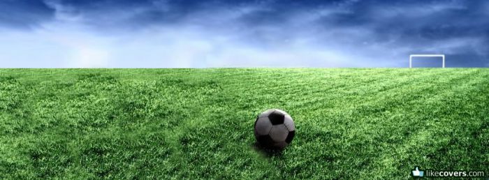 Soccerball on a big open field Facebook Covers