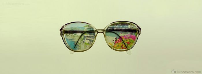 vintage sunglasses with reflection Facebook Covers