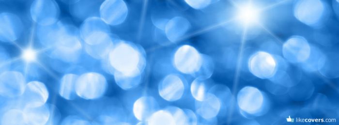 White and Blue Circle Bokeh Facebook Covers