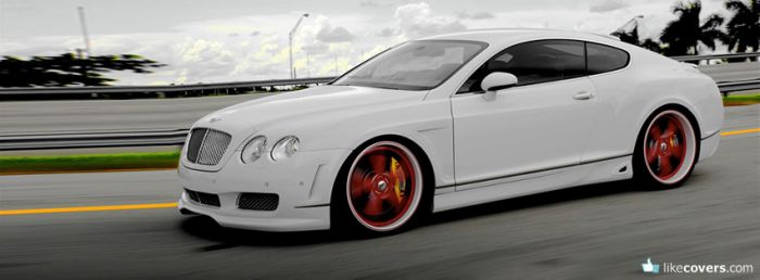 White Bently Red Rims Facebook Covers