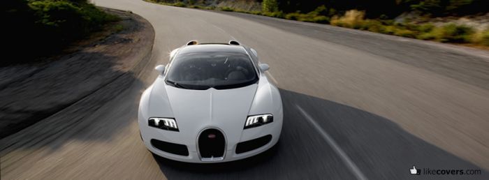 White Bugatti Veyron Facebook Covers