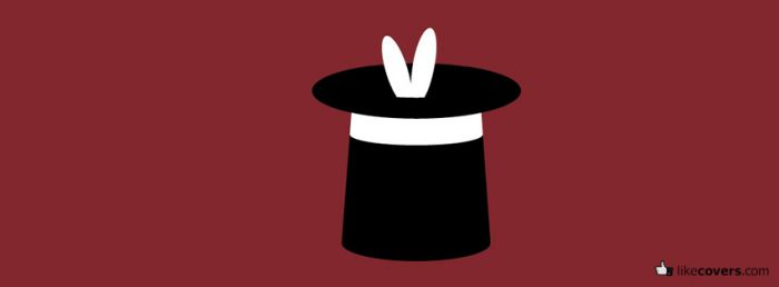 White Bunny in a Magicians Hat Facebook Covers