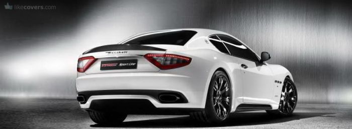 White Maserati Rear End Facebook Covers