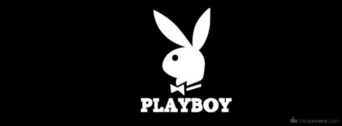 White Playboy Logo Facebook Covers