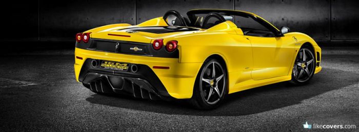Yellow ferrari from the bad posing Facebook Covers