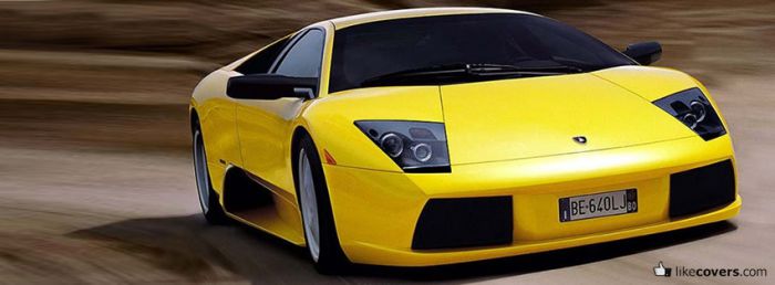 Yellow Lamborghini Driving Fast